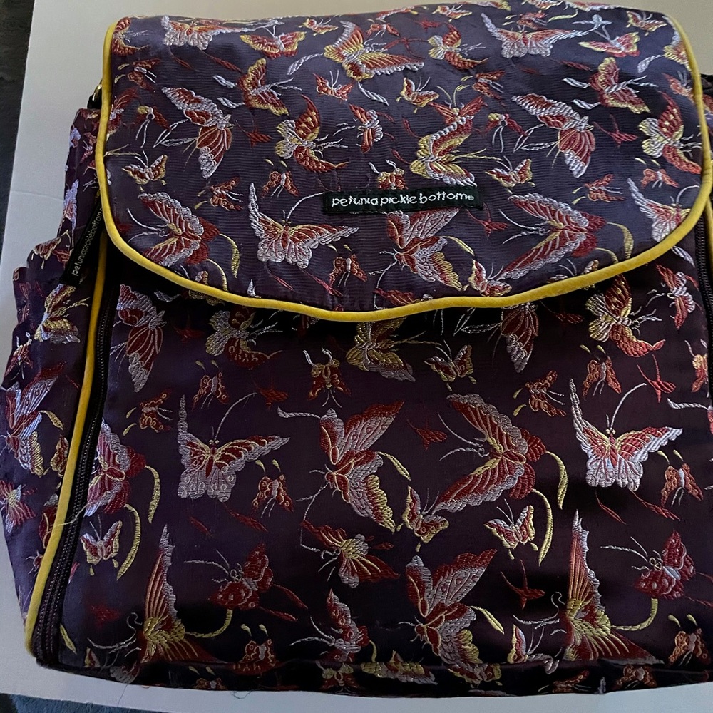 PETUNIA PICKLE BOTTOM BUTTERFLY PRINT DIAPER BAG